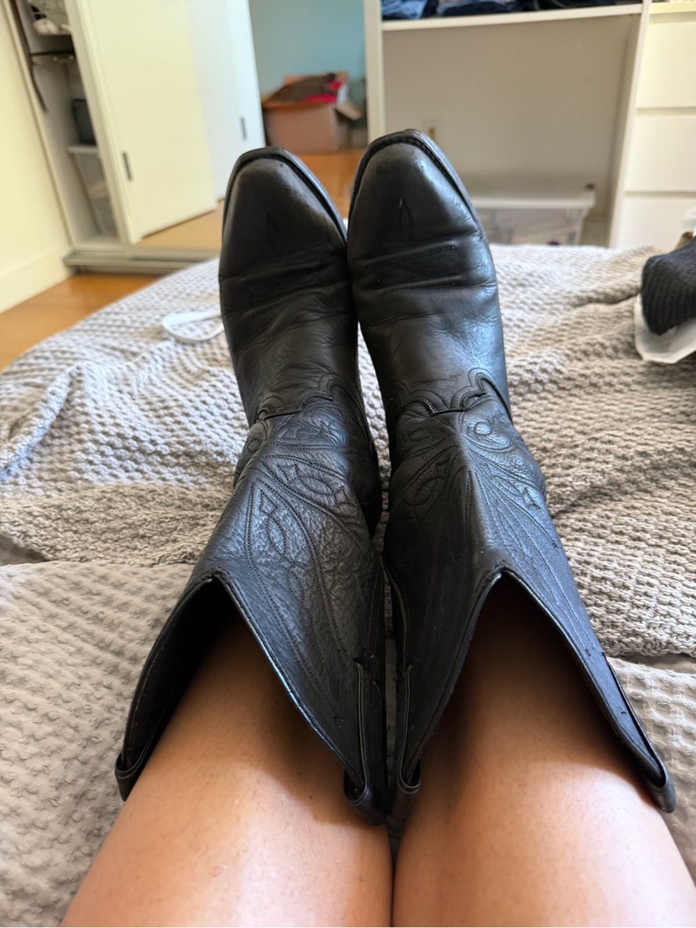 Sage Black Western Mid-Calf Boots - Picture 3 of 6